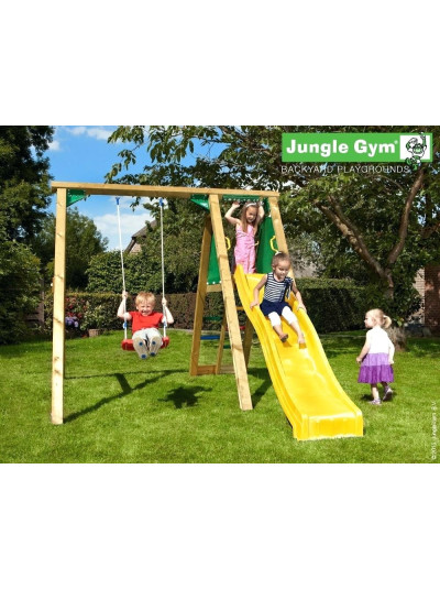 Качели с горкой Джунгли Пик для дачи